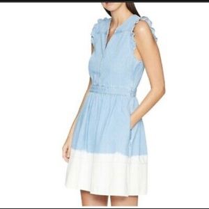 Kate Spade Brooke Street Dip dye denim dress 00